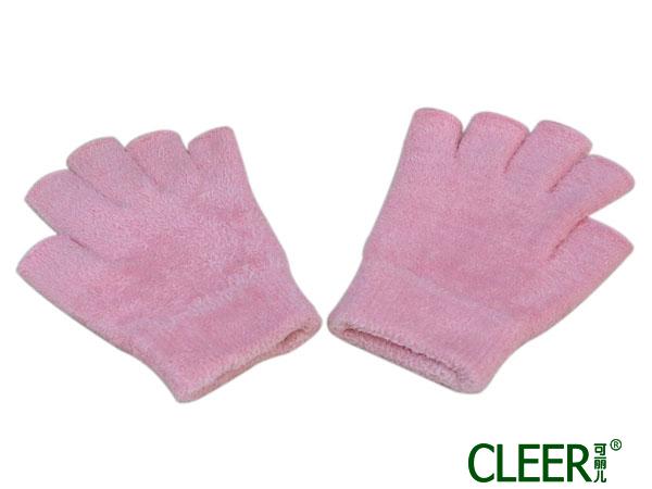 SPA凝胶半指羽毛纱手套