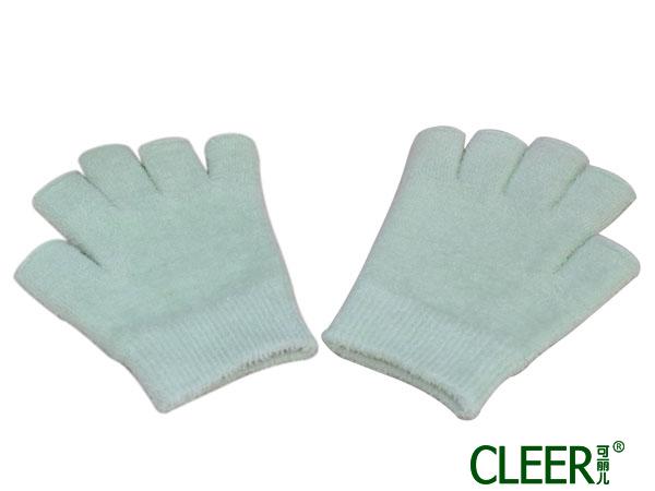 SPA凝胶半指羽毛纱手套